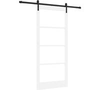 vidaXL Puerta corredera ORKDAL, blanca y negra, 93 x 211 cm