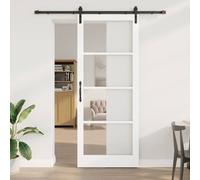 vidaXL Puerta Corredera ORKDAL y Negro 93 x 232 cm