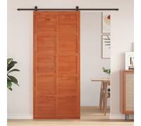 vidaXL Puerta Corrediza 100 x 2,5 x 208 cm Madera de Pino Maciza