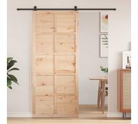 vidaXL Puerta Corrediza 100 x 2,5 x 208 cm Madera de Pino Maciza