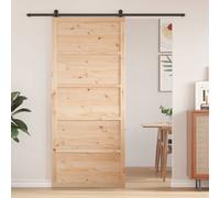 vidaXL Puerta Corrediza 100 x 2,5 x 208 cm Madera de Pino Maciza