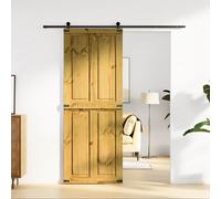 vidaXL Puerta Corrediza CORONA 80 x 210 cm Madera de Pino Maciza