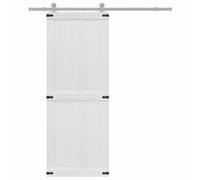 vidaXL Puerta corrediza Corona 80 x 210 cm, pino macizo rústico, ahorra espacio