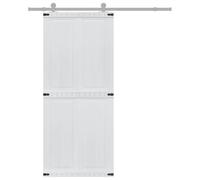 vidaXL Puerta corredera Corona 90 x 210 cm Madera de pino maciza estilo rústico