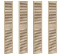 vidaXL Puerta de Armario con puerta 4 pcs Natural 140.5 x 2 x 59.5 cm, Armario de pino elegante, diseño minimalista, suave puerta para dormitorio o sala, almacenamiento moderno