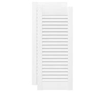 vidaXL Puerta de armario de lamas 2 uds blanco 69x29,5 cm, puerta de mueble, puerta de armario, panel de lamas de madera