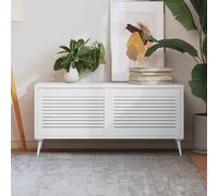vidaXL Puerta de armario lamas 2 uds madera pino blanco 39,5x59,4 cm