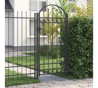 vidaXL Puerta de cerca ASSEN 100 x 195 cm Gris Con cerradura