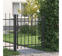 vidaXL Puerta de cerca BOXTEL 103 x 150 cm Gris Con cerradura