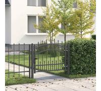 vidaXL Puerta de Cerca con Punta de Lanza KAMPEN 103 x 75 cm Acero