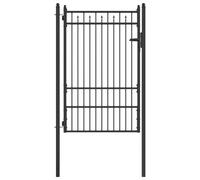 vidaXL Puerta de Cerca Horst 100 x 150 cm Metal Negro con Cerradura, Puerta Moderna, Seguridad en el Patio, solución de Entrada, cercado Exterior y Acceso a tu Propiedad