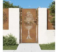 vidaXL Puerta de jardín Acero corten diseño árbol 100x200 cm