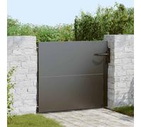 vidaXL Puerta de jardín 85 x 100 cm Negro Con cerradura