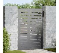 vidaXL Puerta de jardín 85 x 125 cm Negro Con cerradura