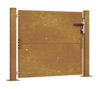 vidaXL Puerta de jardín Acero corten 100x100 cm, Puerta de Valla, Puerta de Exterior, Puerta de Metal, Puerta de Seguridad, Puerta de Entrada