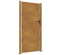 vidaXL Puerta de jardín Acero corten 100x200 cm, Puerta de Valla, Puerta de Exterior, Puerta de Metal, Puerta de Seguridad, Puerta de Entrada