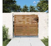 vidaXL Puerta de jardín acero corten diseño cuadrado 85x75 cm