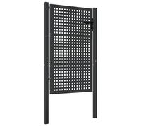 vidaXL Puerta de jardín Antracita 100x150 cm Acero