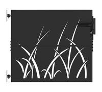 vidaXL Puerta de jardín con Cerradura Negro 85 x 100 cm, Puerta de Metal Moderna para jardín y terraza, Acceso Seguro, Estilo Rectangular, Entrada Funcional
