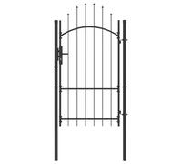 vidaXL Puerta de jardín Woerden con cerradura – Acero gris 175 x 100 cm, anti óxido