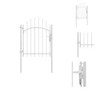 vidaXL Puerta de jardín de acero, 1 x 2 metros, blanca - Puertas para jardín