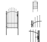 vidaXL Puerta de jardín de acero, 1x2,2 m, color - Puertas para jardín