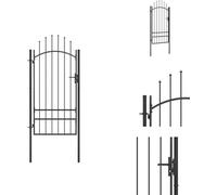vidaXL Puerta de jardín de acero, 1x2,5 metros, color - Puertas para jardín