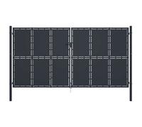 vidaXL Puerta de jardín de acero 400 x 175 cm antracita