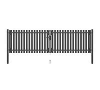 vidaXL Puerta de Valla del Jardín de Acero Gris Antracita Barrera Dimensiones 1 x 1.25 m, 1 x 1.5 m, 1 x 1.7 m y mas