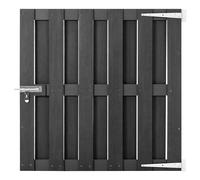 vidaXL Puerta de jardín de WPC gris 100x100 cm