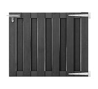 vidaXL Puerta de jardín Cancel de valla exterior de WPC con cerradura Gris 100x80 cm