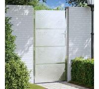 vidaXL Puerta de jardín Plateado 96 x 200 cm Acero inoxidable