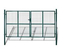 vidaXL Puerta de malla para jardín valla reja pared 300x175 cm