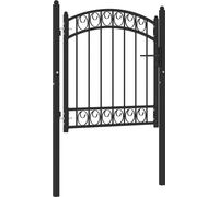 vidaXL Puerta de seguridad EMMEN con arco superior, acero, 100 x 86 cm, color