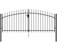 vidaXL Puerta de seguridad Woerden, doble puerta con sistema de cierre de pestillo, 299,5 x 174,5 cm