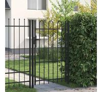 vidaXL Cancela de Valla Sencilla de Puntas Acero Negro Puerta de Jardín Dimensiones 1 x 1 m, 1 x 1.2 m, 1 x 1.5 m y mas