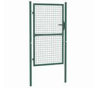 vidaXL Puerta de valla de acero 100 x 150 cm Verde
