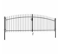 vidaXL Puerta Doble para Valla Woerden con Puntas de Lanza Hogar Huerto Piscina Porche Cancela Pórtico Portillo Portón Abertura Paso Bricolaje 400x149,5 cm