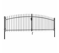 vidaXL Puerta de valla de doble puerta Woerden con punta de lanza 400x149,5 cm