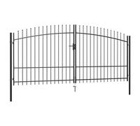 vidaXL Puerta de valla de doble puerta Woerden con punta de lanza 400x224,5 cm