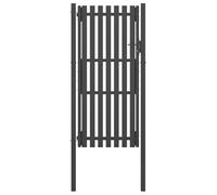 vidaXL Puerta de Valla del Jardín de Acero Gris Antracita Barrera Dimensiones 1 x 1.25 m, 1 x 1.5 m, 1 x 1.7 m y mas