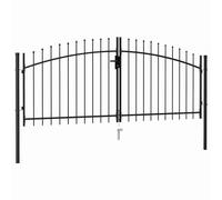 vidaXL Puerta de valla Woerden de doble puerta con punta de pincho 299,5x174,5 cm