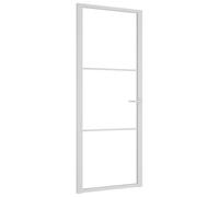 vidaXL Puerta interior corredera deslizante – Vidrio ESG y aluminio blanco