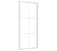 vidaXL Puerta Interior de Vidrio y Aluminio Mate Corrediza Habitación Color Blanco y escarcha, Negro y escarcha, Blanco y transparente oscuro y mas