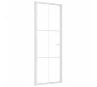 vidaXL Puerta Interior de Vidrio y Aluminio Mate Corrediza Habitación Color Blanco y escarcha, Negro y escarcha, Blanco y transparente y mas