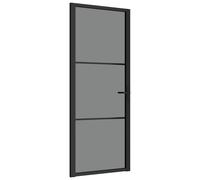 vidaXL Puerta Interior de Vidrio y Aluminio Mate Corrediza Habitación Color Blanco y escarcha, Negro y escarcha, Blanco y transparente oscuro y mas