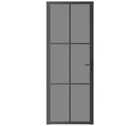 vidaXL Puerta Interior de Vidrio y Aluminio Mate Corrediza Habitación Color Blanco y escarcha, Negro y escarcha, Blanco y transparente y mas