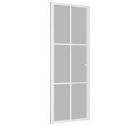 vidaXL Puerta Interior de Vidrio y Aluminio Mate Corrediza Habitación Color Blanco y escarcha, Negro y escarcha, Blanco y transparente y mas