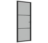 vidaXL Puerta Interior de Vidrio y Aluminio Mate Corrediza Habitación Color Blanco y escarcha, Negro y escarcha, Blanco y transparente oscuro y mas