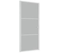 vidaXL Puerta Interior de Vidrio y Aluminio Mate Corrediza Habitación Color Blanco y escarcha, Negro y escarcha, Blanco y transparente oscuro y mas
